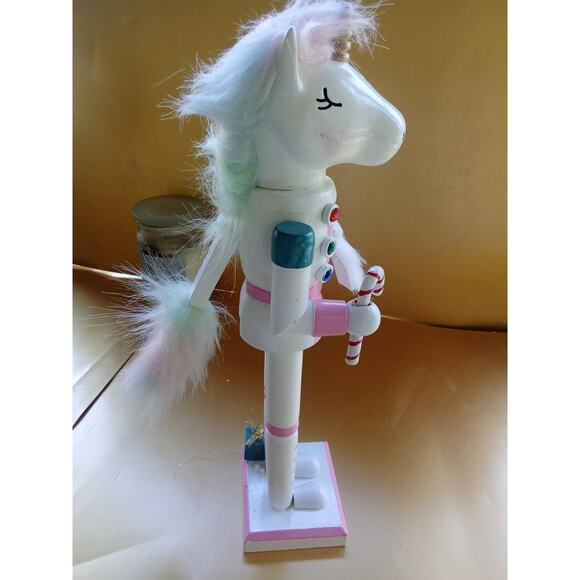 North Pole Trading Co 14" Unicorn Nutcracker - Picture 2 of 9